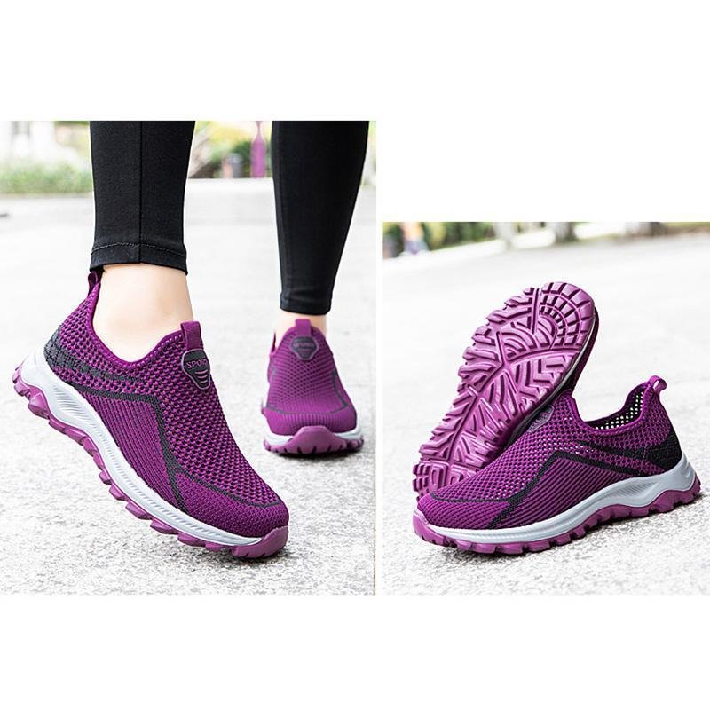 [W-Zapato] Zapatos Ligeros Para Caminar Sin Cordones Fly Woven Para Mujer