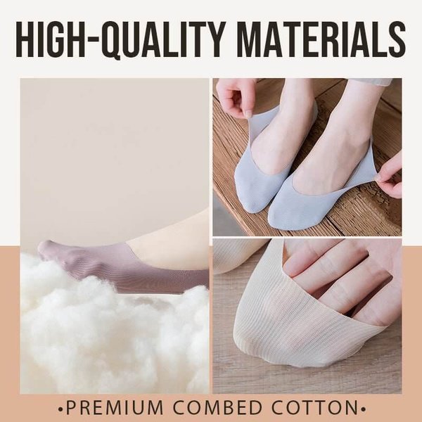 🍀 Calcetines Invisibles Antideslizantes De Seda Helada