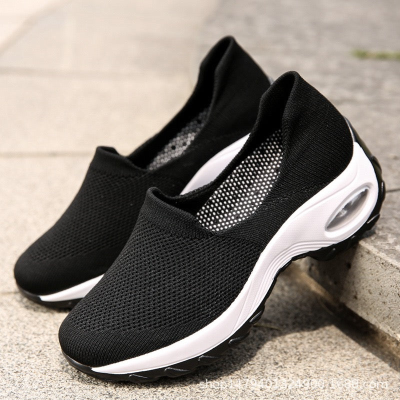 Zapatos para caminar acogedores tejidos de moda para mujer