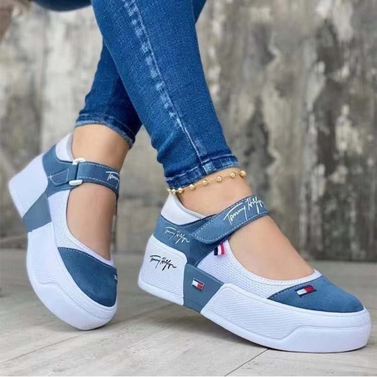 [W-Zapato] 2022 Zapatillas Transpirables De Suela Gruesa Con Velcro