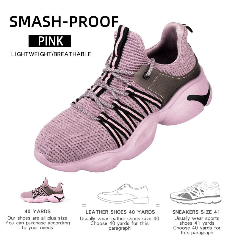 Zapatos De Seguridad Unisex, Botas Reflectantes Para Hombre, Botas De Seguridad Para El Trabajo, Botas De Trabajo Transpirables, Zapatos De Trabajo Antigolpes Con Punta De Acero