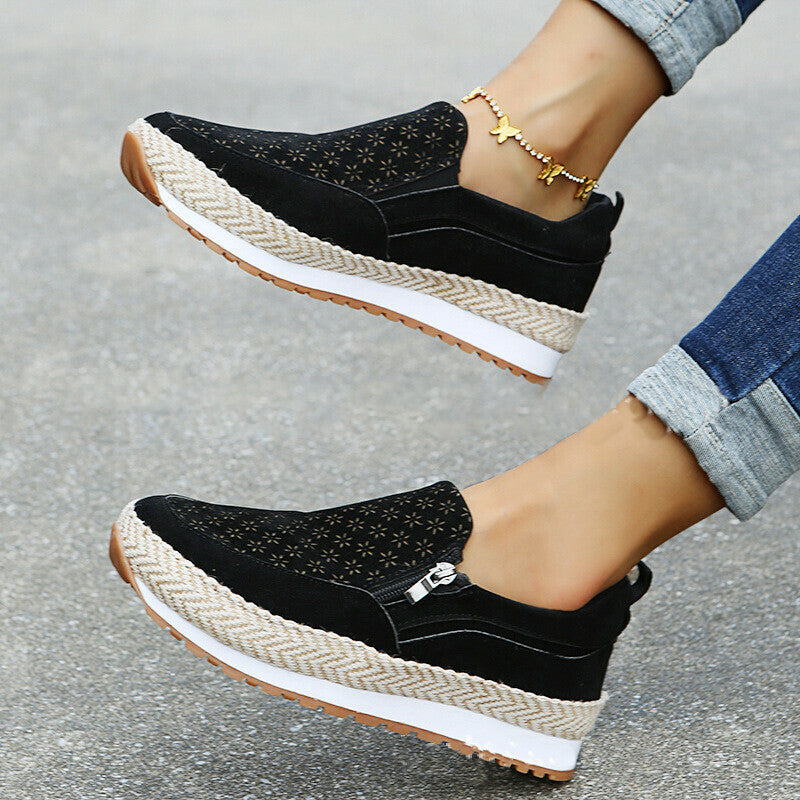 Zapatos Casuales Con Cremallera Tallada