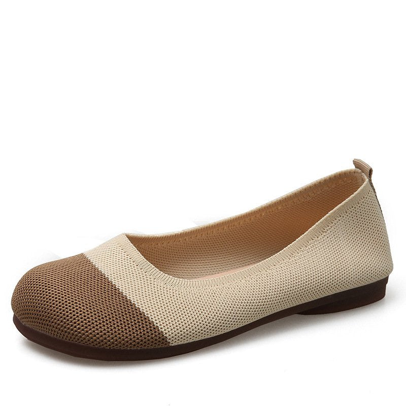 [W-Zapato] Zapatos Sin Cordones Con Suela Exterior Suave De Tejido De Mosca