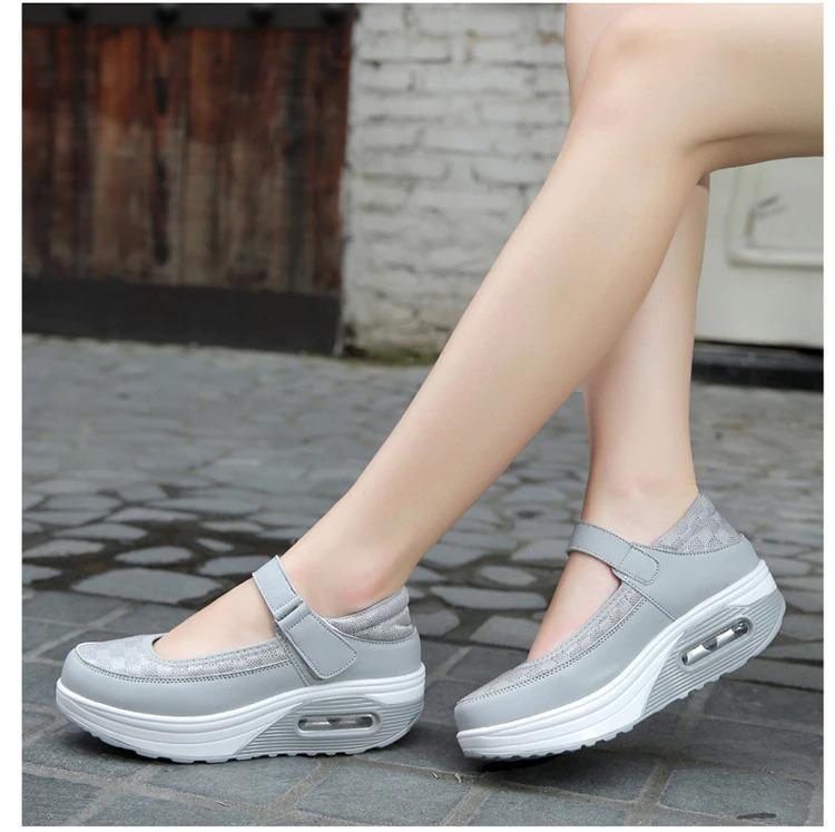 Zapatillas Casual De Caminar Con Hebilla Transpirable Para Mujer