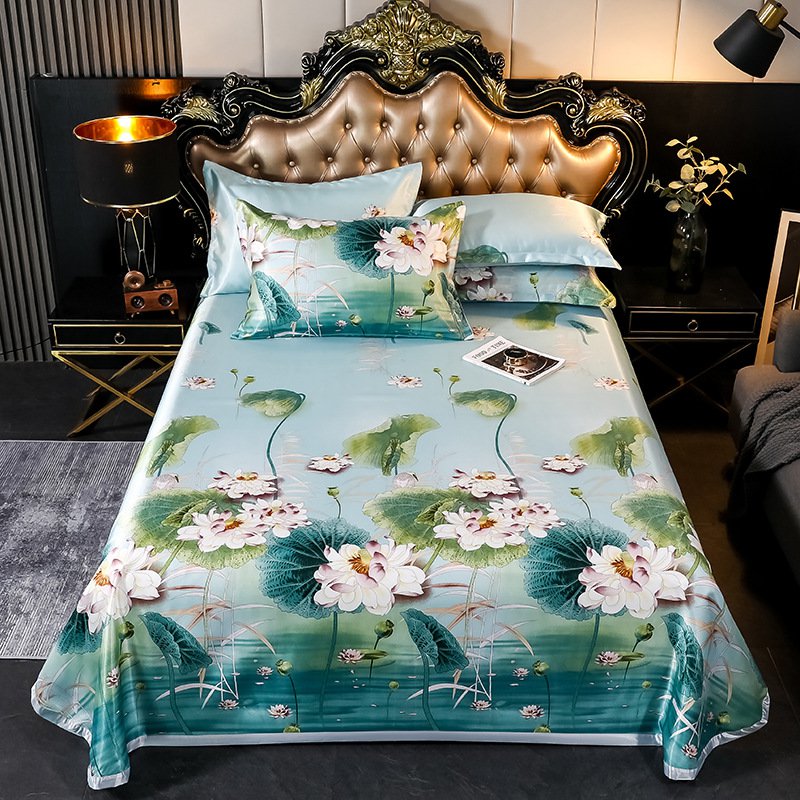 Estera De Seda De Hielo Plegable, Lavable A Máquina, Doble Estera De Aire Acondicionado, Juego De Tres Piezas