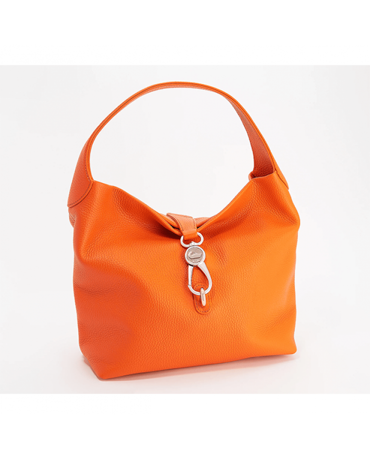 [W-Bolso] Bolso Hobo Pebble Con Cierre De Logo