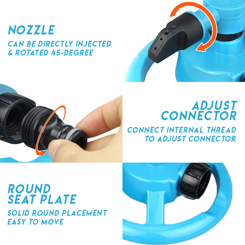 Aspersor De Jardín Giratorio De 360 Grados