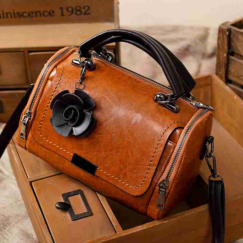 Bolso de cuero de diseño retro