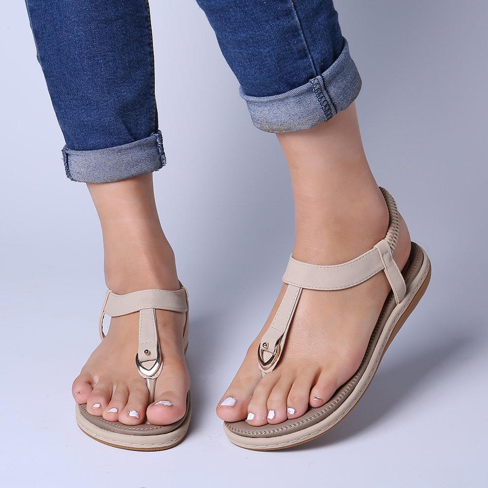 Sandalias planas elásticas