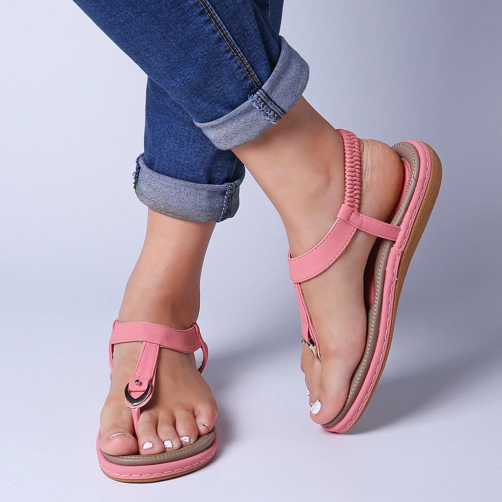 Sandalias planas elásticas