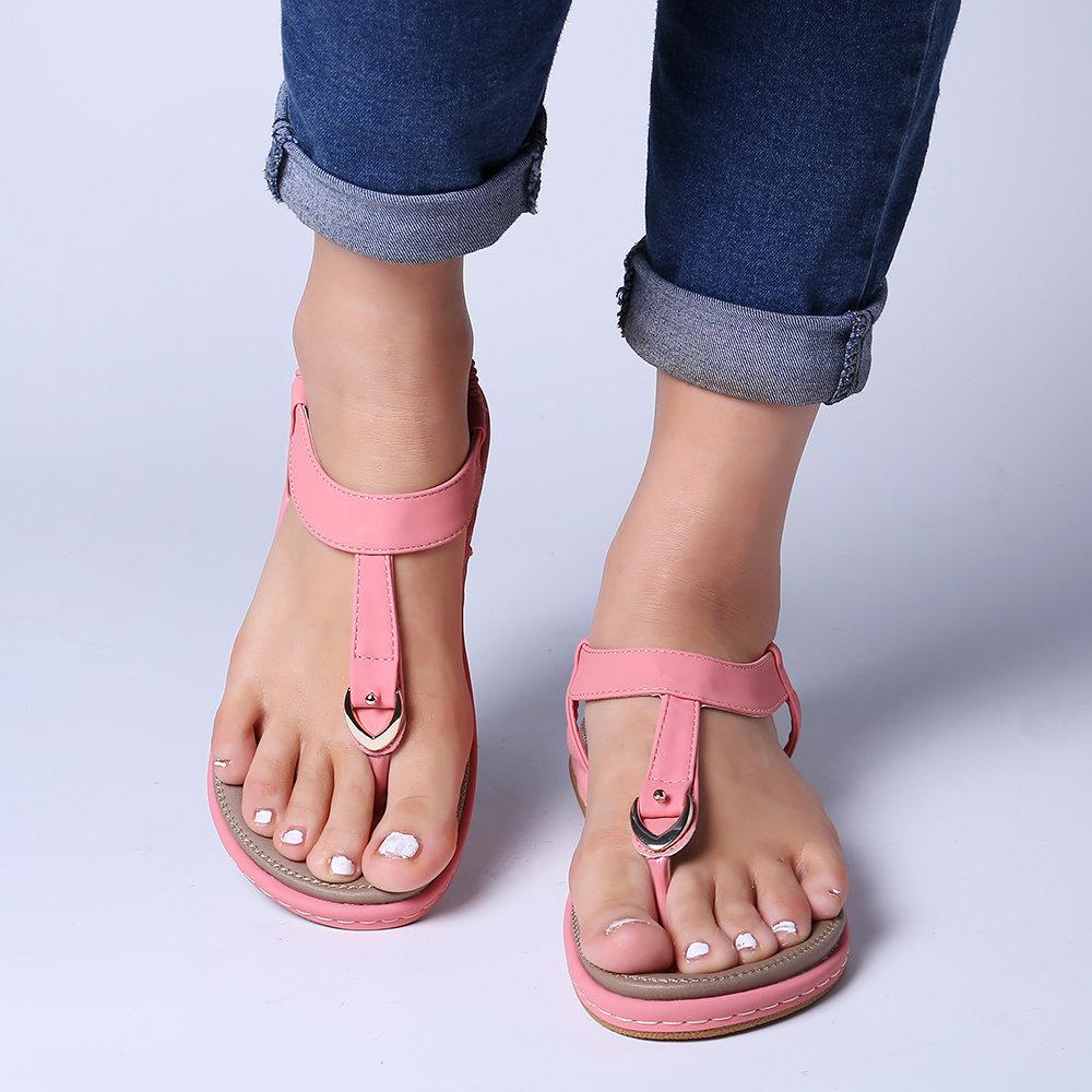 Sandalias planas elásticas
