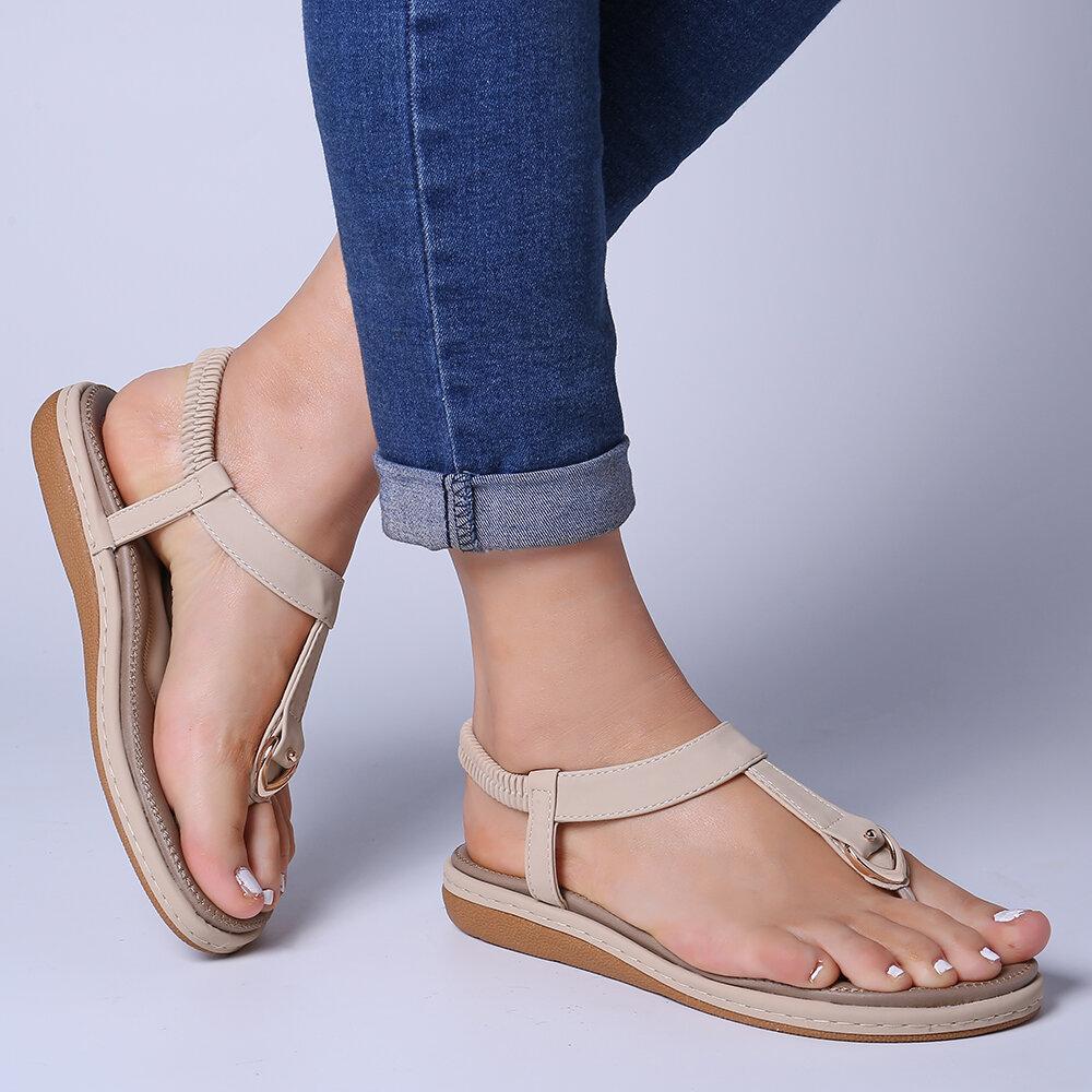 Sandalias planas elásticas