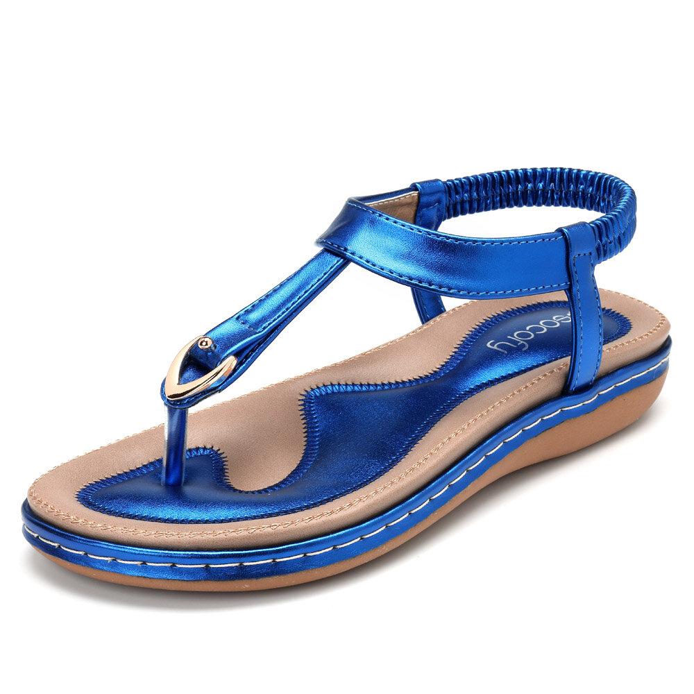 Sandalias planas elásticas