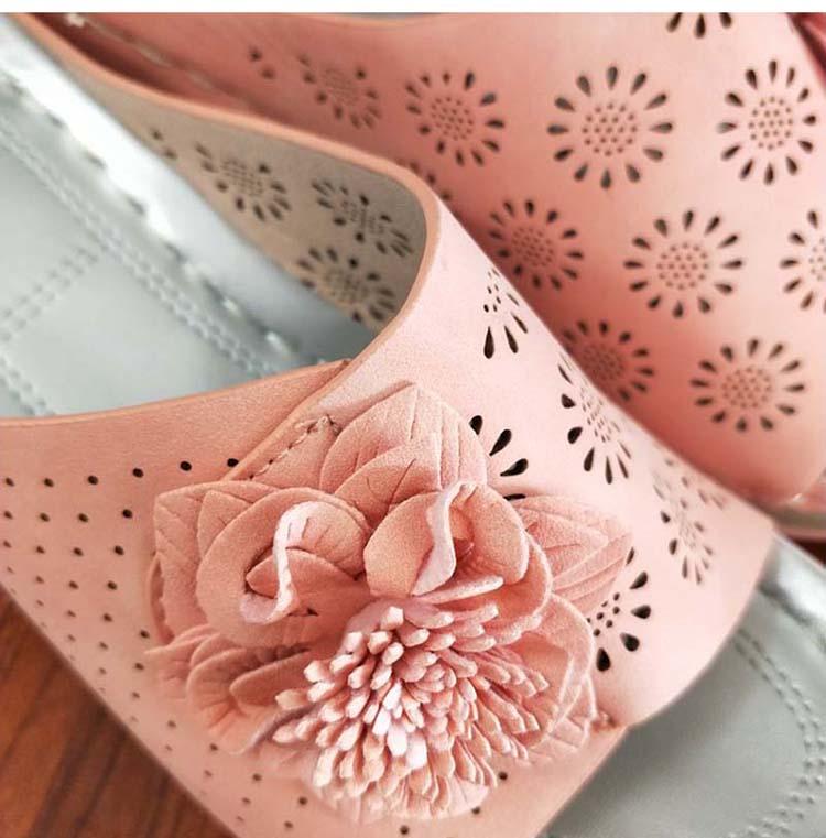 Verano 2021 flores de tacón alto sandalias casuales de moda al aire libre para mujer