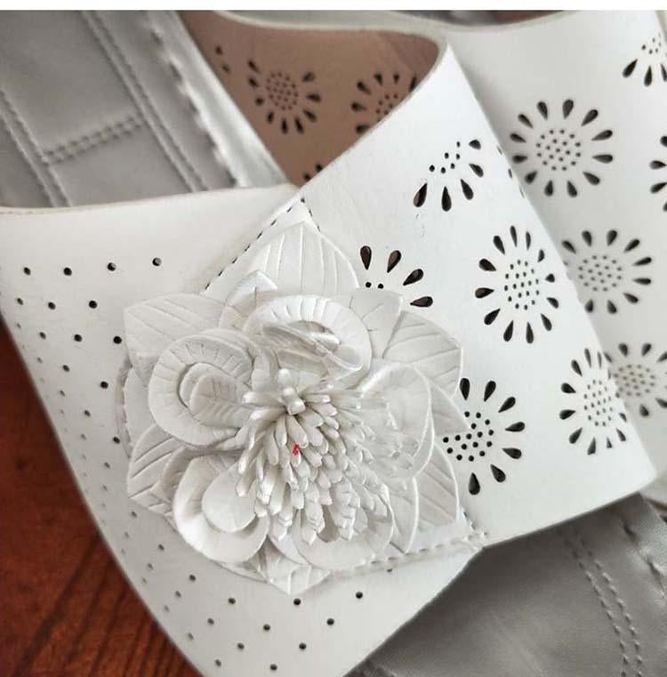 Verano 2021 flores de tacón alto sandalias casuales de moda al aire libre para mujer