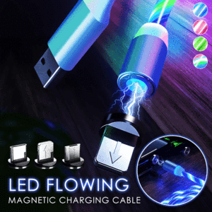 LED brillante magnético 3 en 1 cable de carga USB