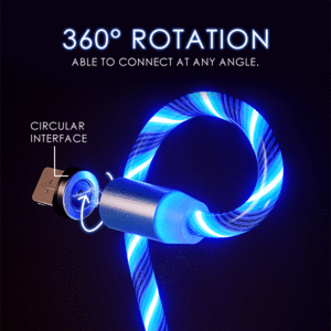 LED brillante magnético 3 en 1 cable de carga USB