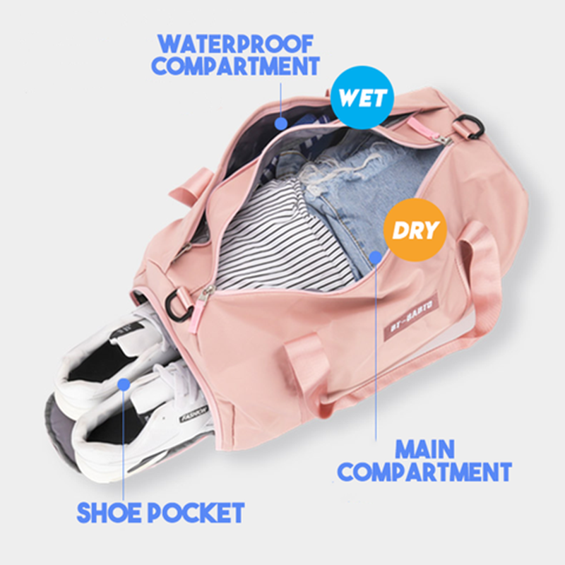 Bolsa De Viaje Con Bolsillo Seco Y Mojado Y Zapatos