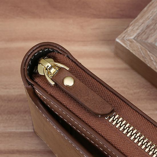 [M-Bolso] Hebilla De Cremallera De La Cartera Multifuncional Para Hombres