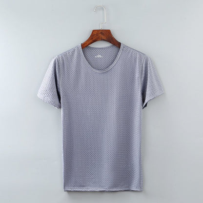 [M-Ropa] Camisetas De Malla De Seda De Hielo Para Hombres