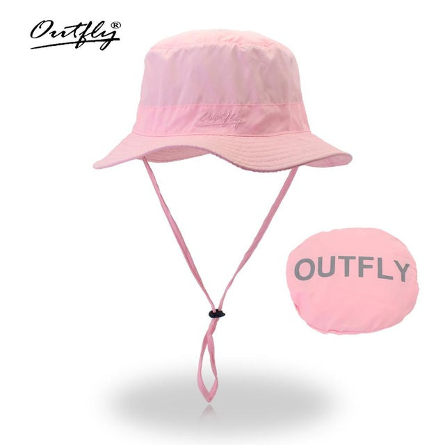 Letter  Embroidery Bucket Hat Fisherman Hats Outdoor Quick Dry Fisherman Hat Summer Sun Hat Men and Women