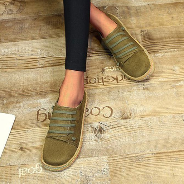 Suede Slip on Soft Mocasines Zapatos Planos Casuales Perezosos Para Mujeres
