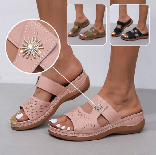 Sandalias Cómodas Ortopédicas Con Punta De Mujer