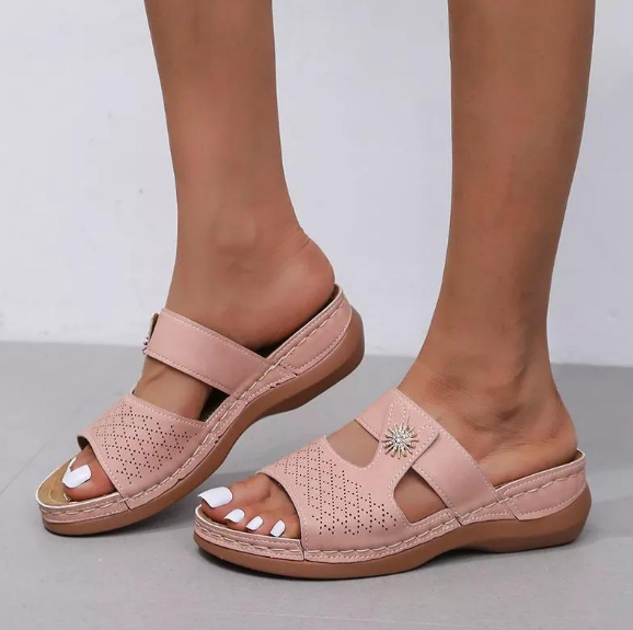Sandalias Cómodas Ortopédicas Con Punta De Mujer