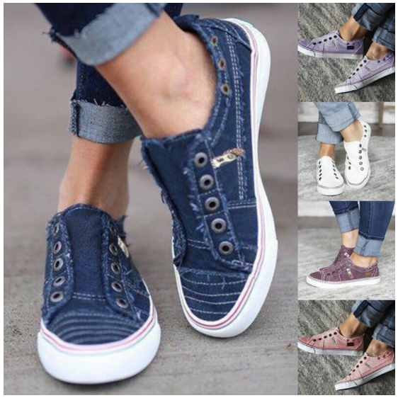 Retro Metal Embellishment Canvas Shoes