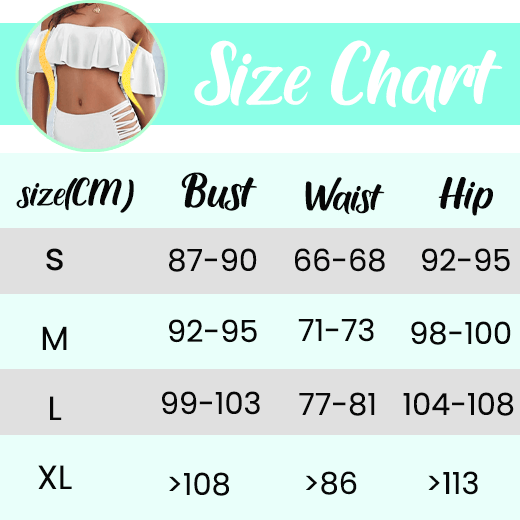 Traje De Baño Bikini Con Volantes Y Hombros Descubiertos (1 Juego)