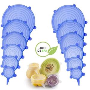 Tapas de Silicona Elástica Ecológica y Reutilizable
