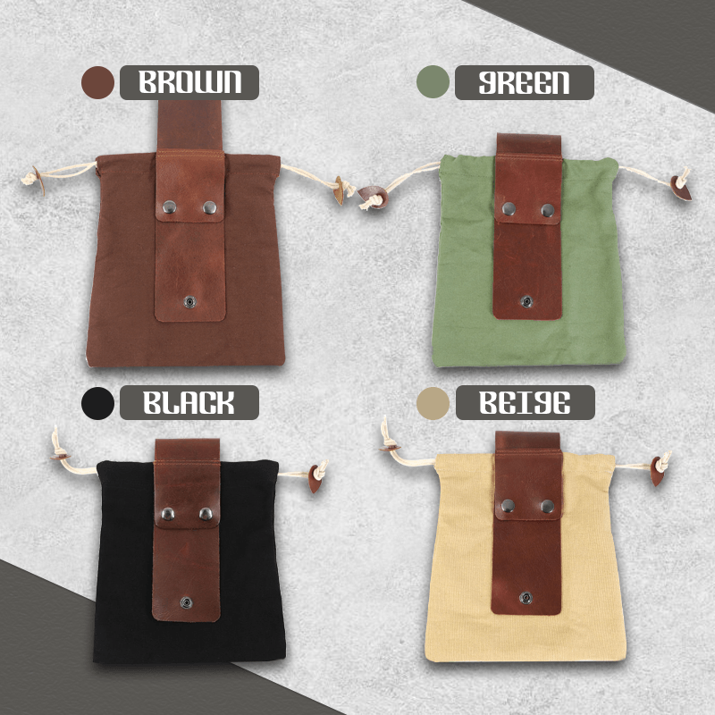 Estuche De Cuero De Lona Encerada